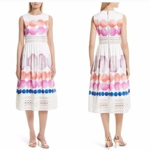 Ted Baker Serinah midi dress crochet inset white Sz 2 (4-6 US)